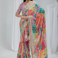 Kalakriti Mosaic Silk Saree