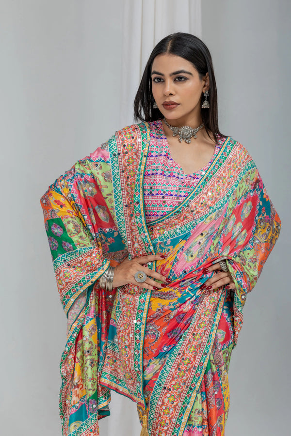 Kalakriti Mosaic Silk Saree