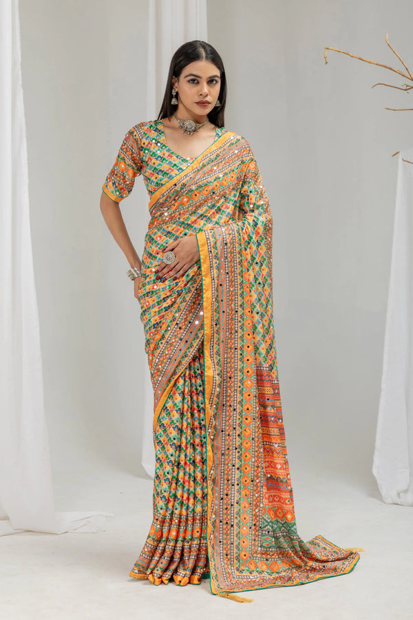 Aarini Mirrorwork Saree