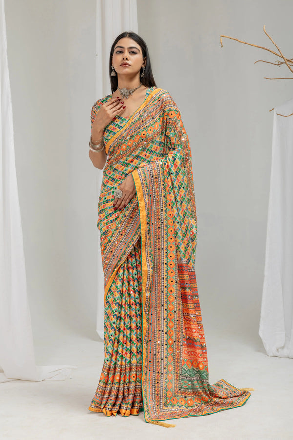 Aarini Mirrorwork Saree