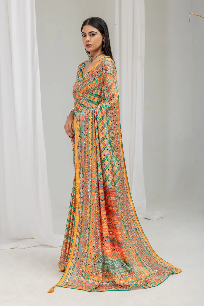 Aarini Mirrorwork Saree