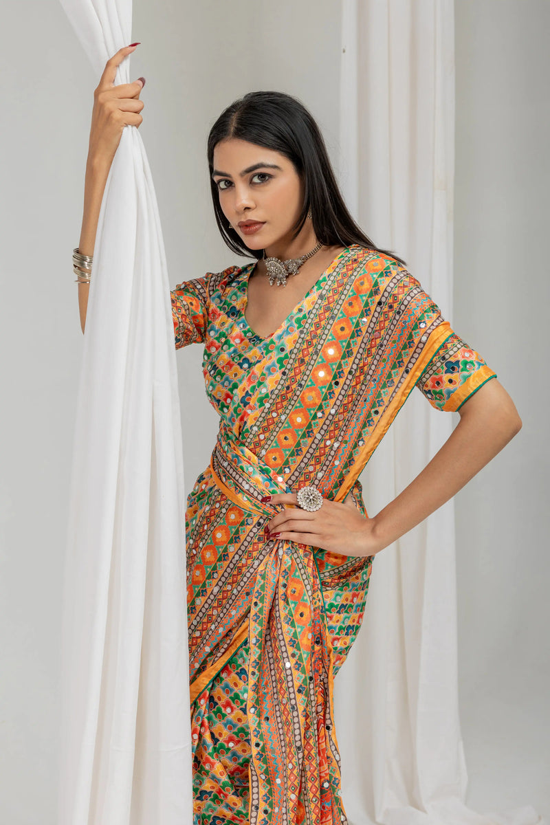 Aarini Mirrorwork Saree