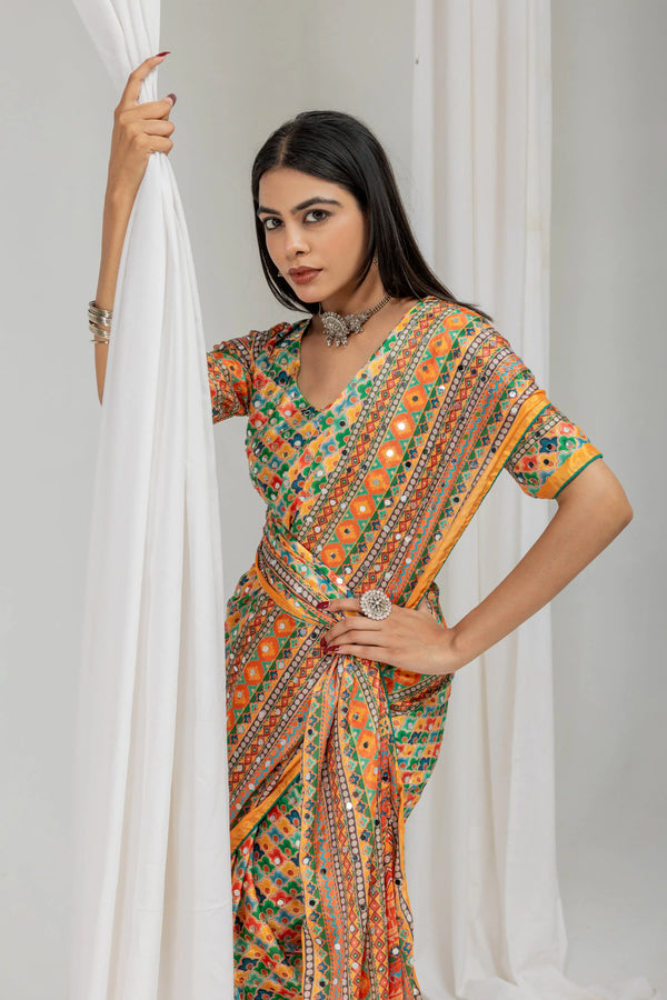 Aarini Mirrorwork Saree