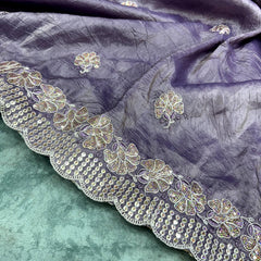 Sunehri Gul Saree - Purple