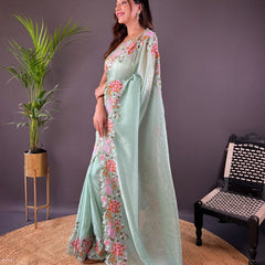 Phool Bagh Saree - Blue