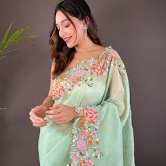Phool Bagh Saree - Blue