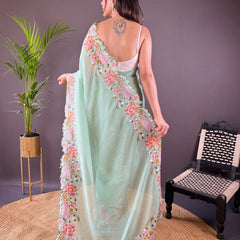 Phool Bagh Saree - Blue